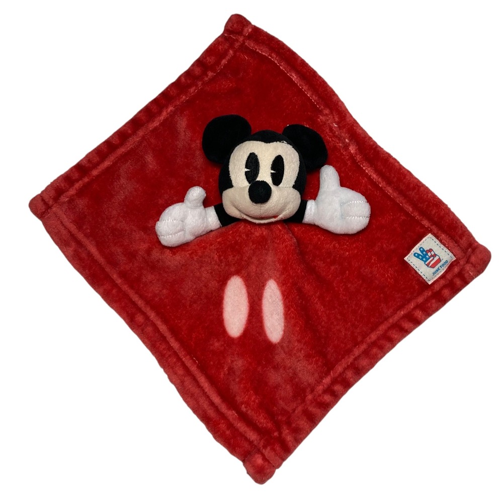 Disney X Junk Food Mickey Mouse Lovey 12" Security Blanket Crown Crafts